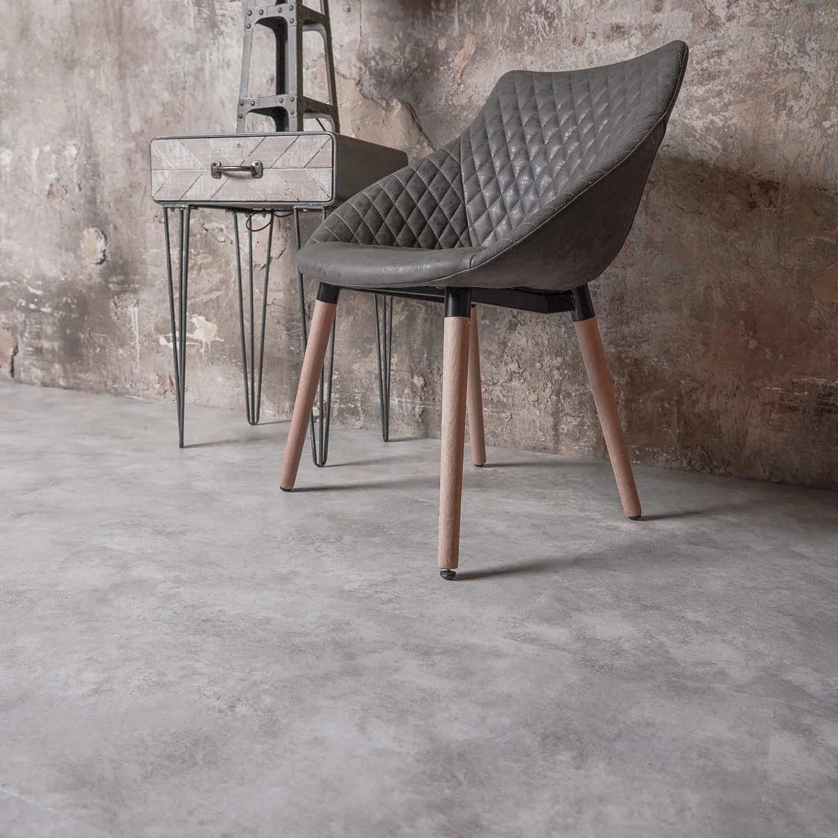 Vinilam Ceramo XXL Stone Glue Бетон: в интерьере