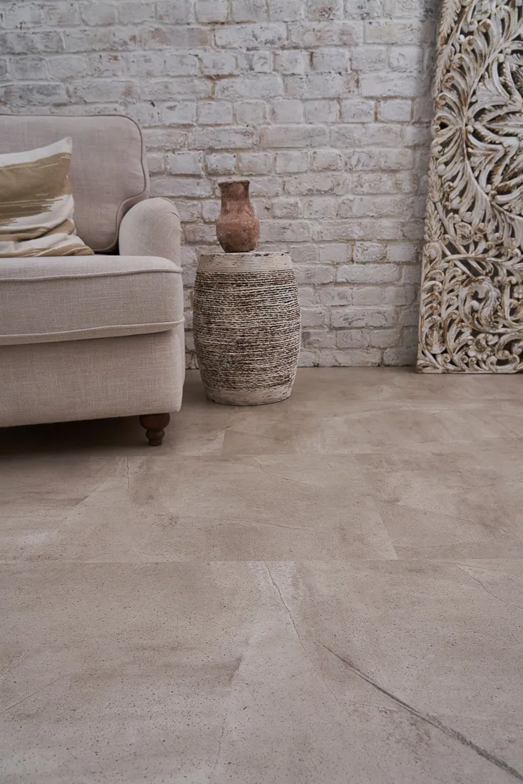 Vinilam Ceramo XXL Stone Glue Бетонная смесь: в интерьере