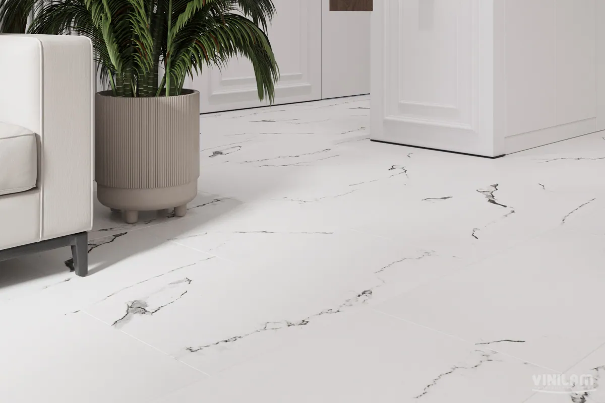 Vinilam Allure Stone Glue Марокканский Мрамор: в интерьере
