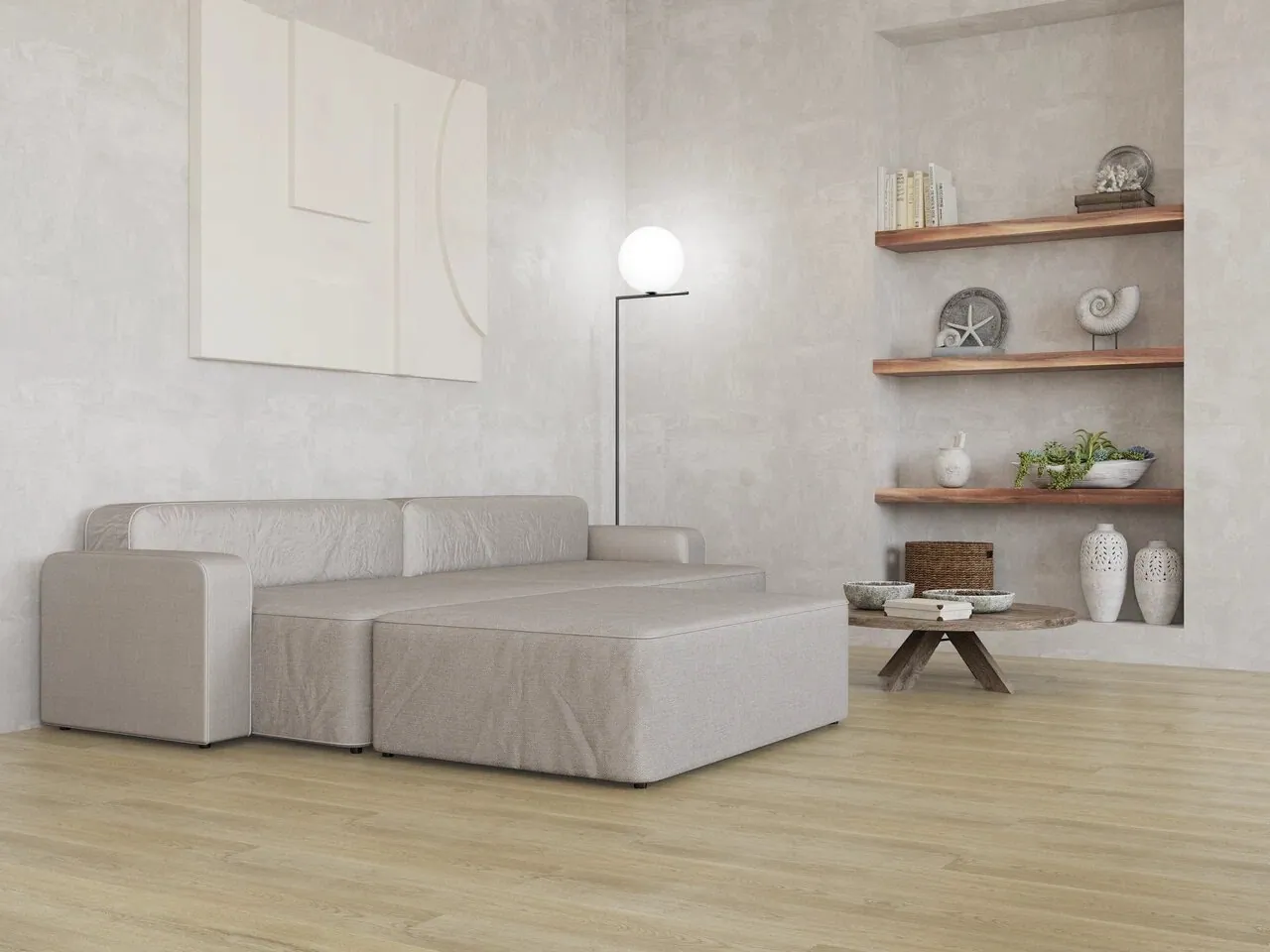 Vinilam Vinilam Click Дуб Шверин: в интерьере