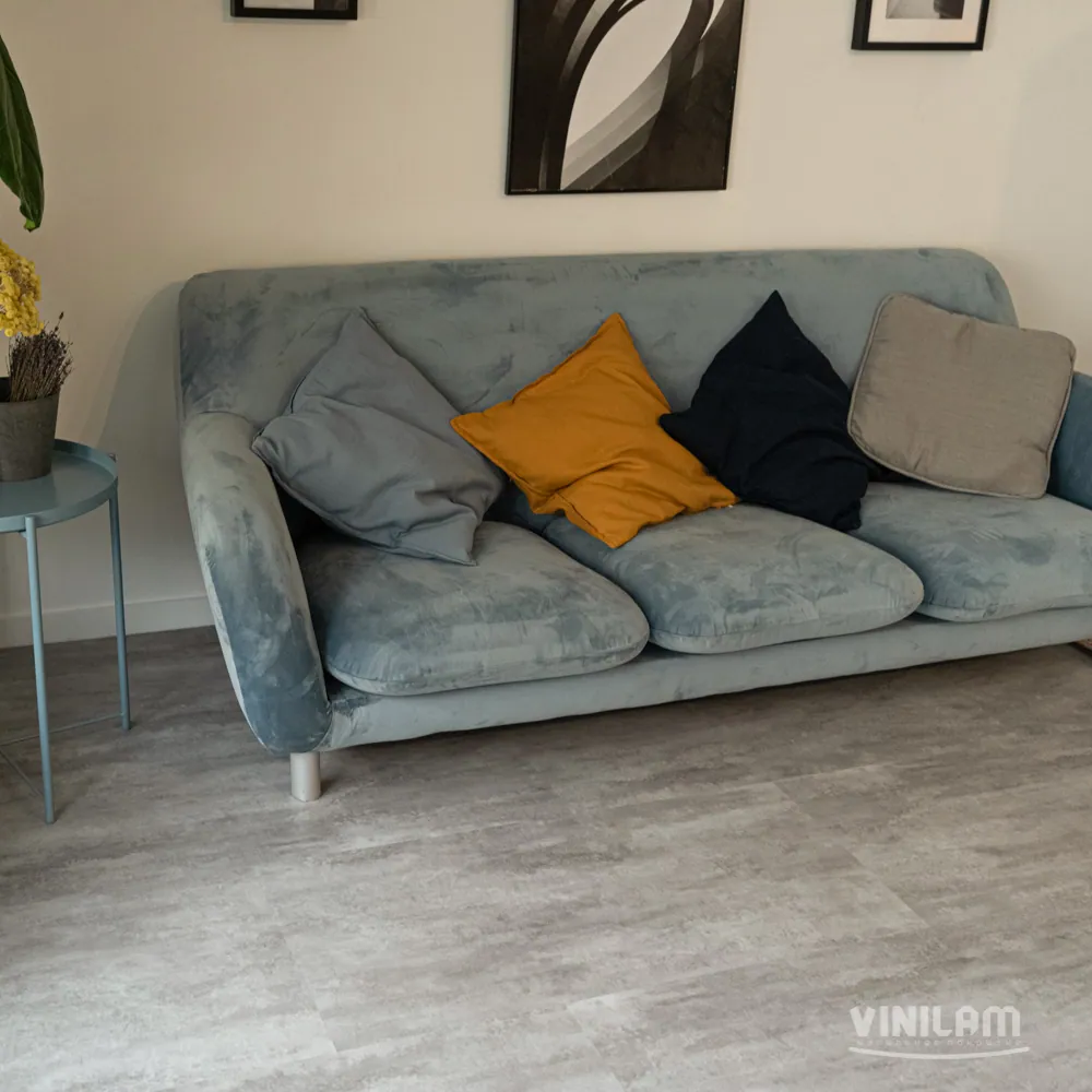 Vinilam Ceramo XXL Stone Glue Цемент светлый: в интерьере