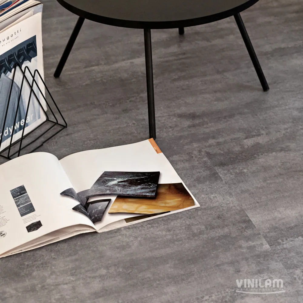 Vinilam Ceramo XXL Stone Glue Цемент серый: в интерьере