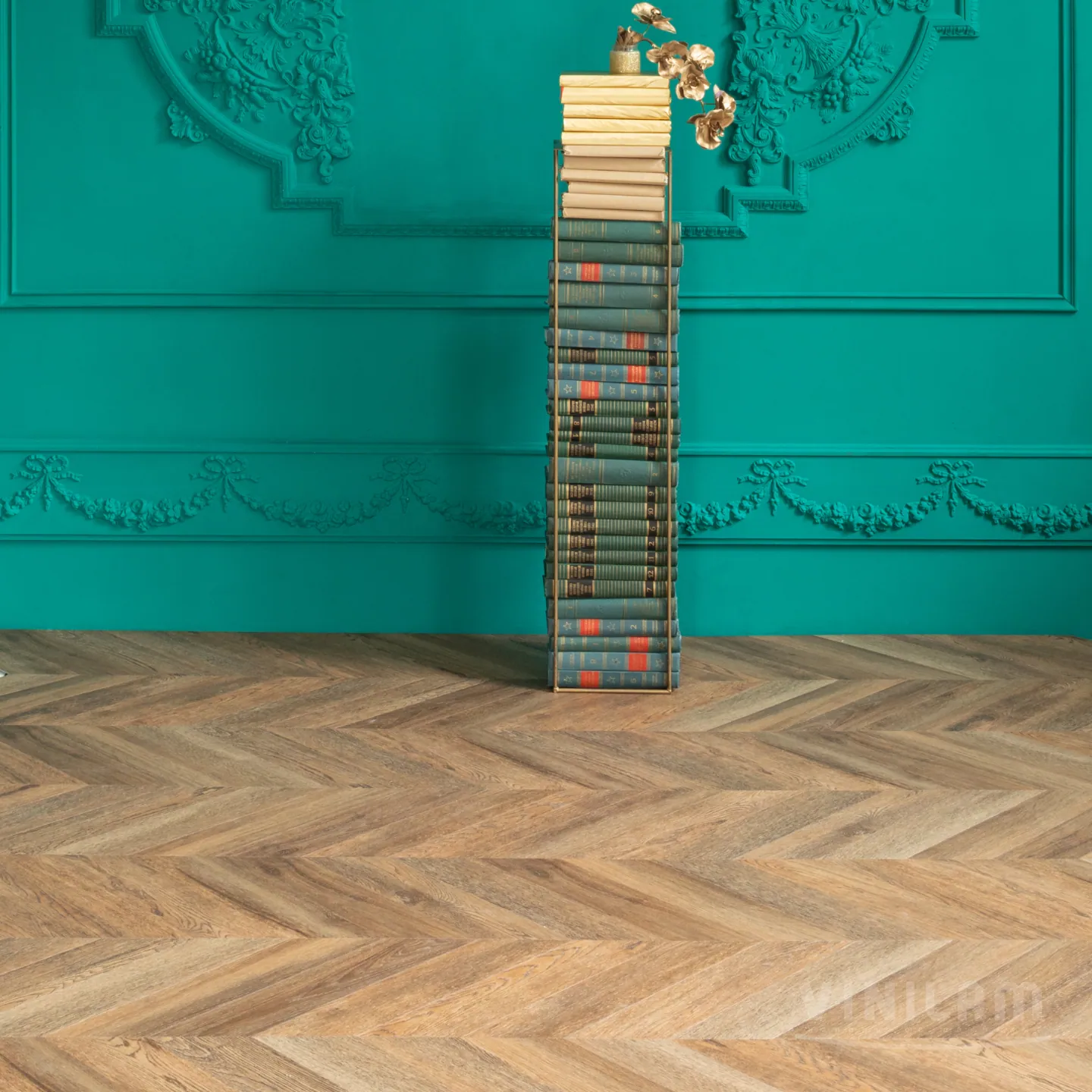 Vinilam Parquet Chevron Glue Шеврон Нормандия: в интерьере