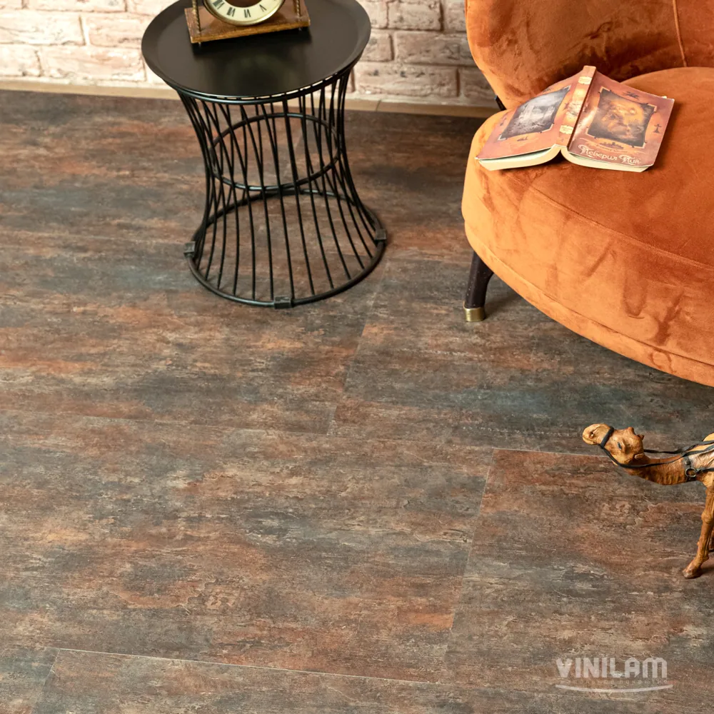 Vinilam Ceramo XXL Stone Glue Керамическая сталь: в интерьере