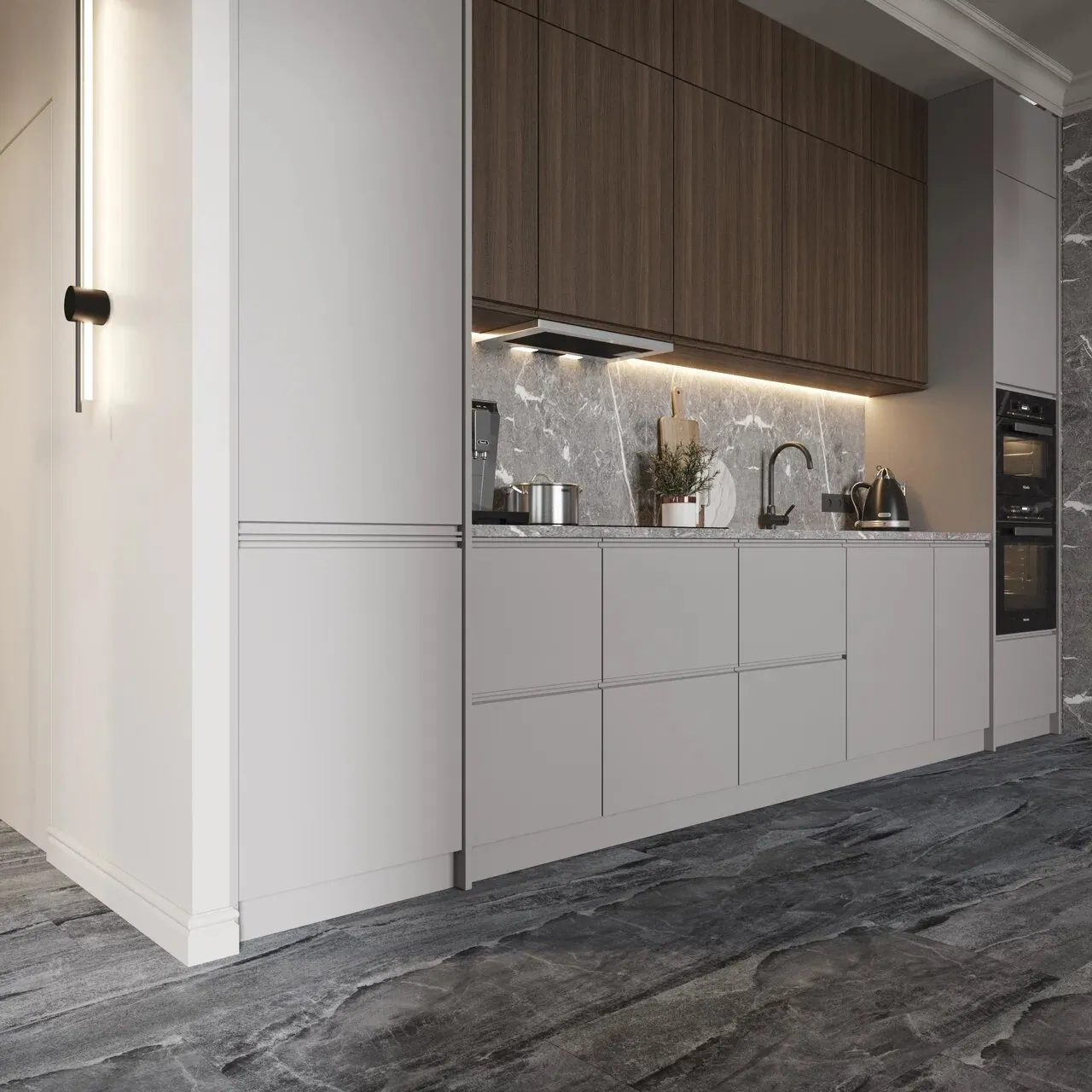 Vinilam Ceramo XXL Stone Glue Колумбийский Камень: в интерьере