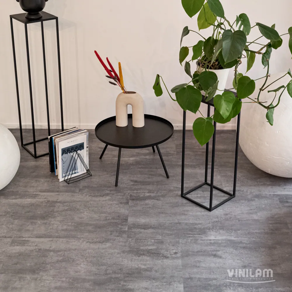 Vinilam Ceramo XXL Stone Glue Цемент серый: в интерьере