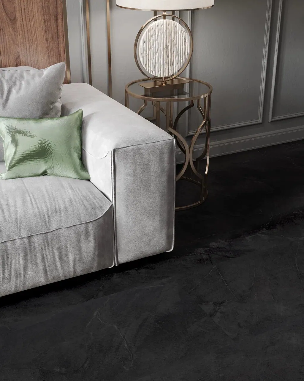 Vinilam Ceramo XXL Stone Glue Аргентинский Камень: в интерьере