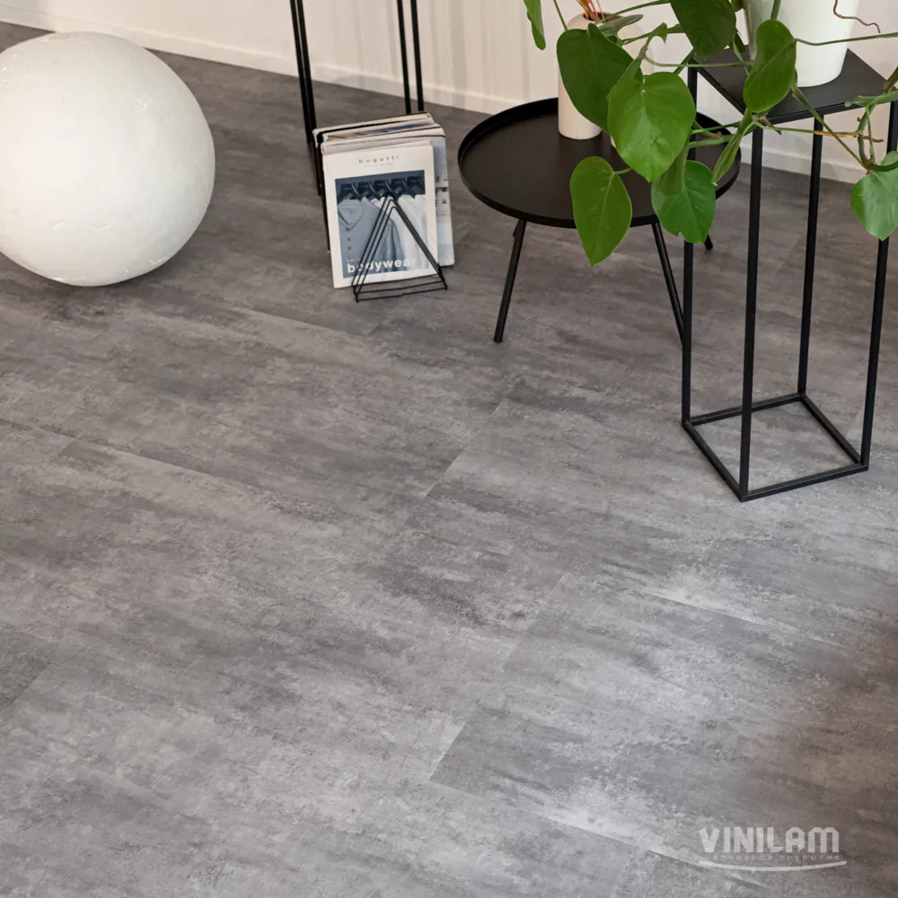 Vinilam Ceramo XXL Stone Glue Цемент серый: в интерьере