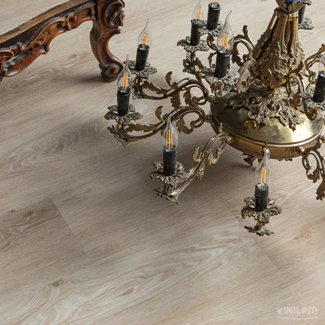 Vinilam Cork Premium WPC Дуб Сарагоса: в интерьере