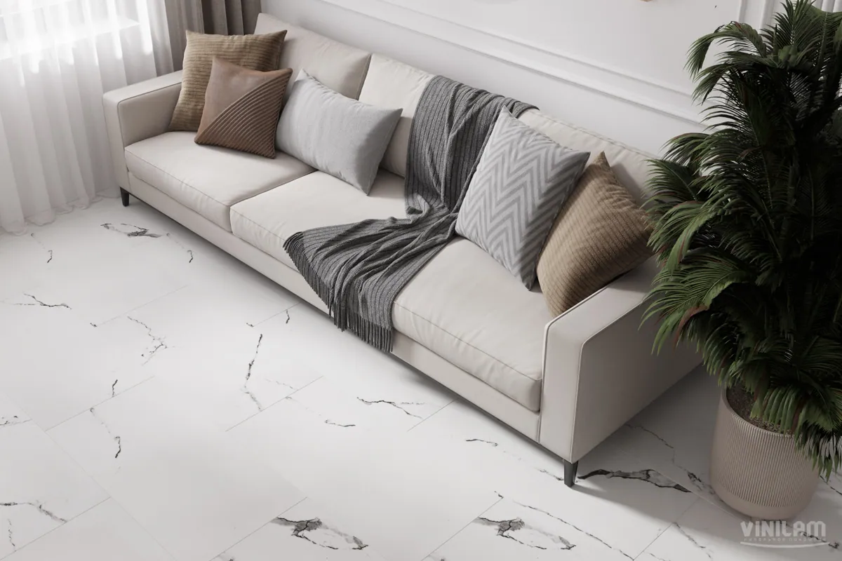 Vinilam Allure Stone Glue Марокканский Мрамор: в интерьере