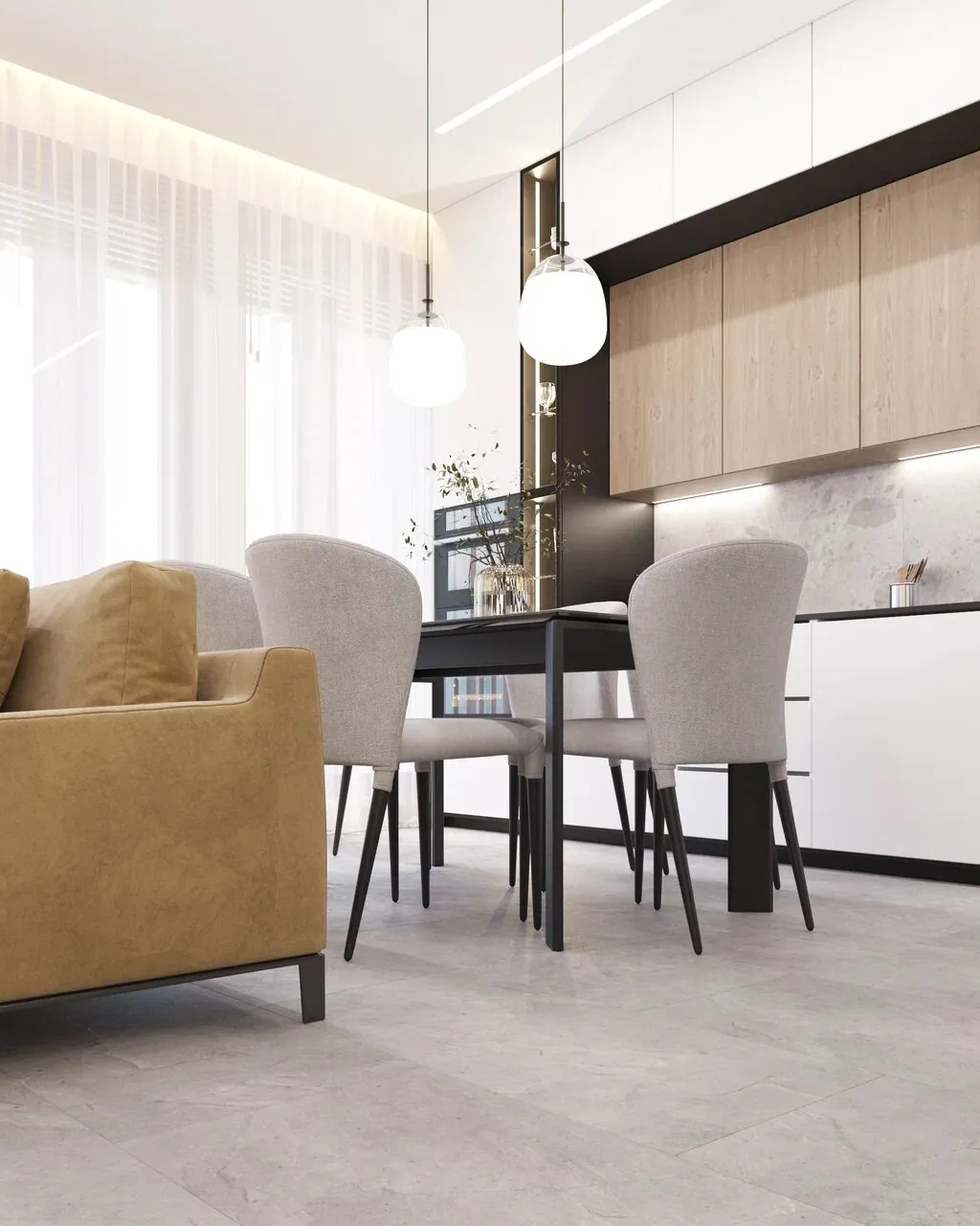 Vinilam Ceramo XXL Stone Glue Элейский Камень: в интерьере