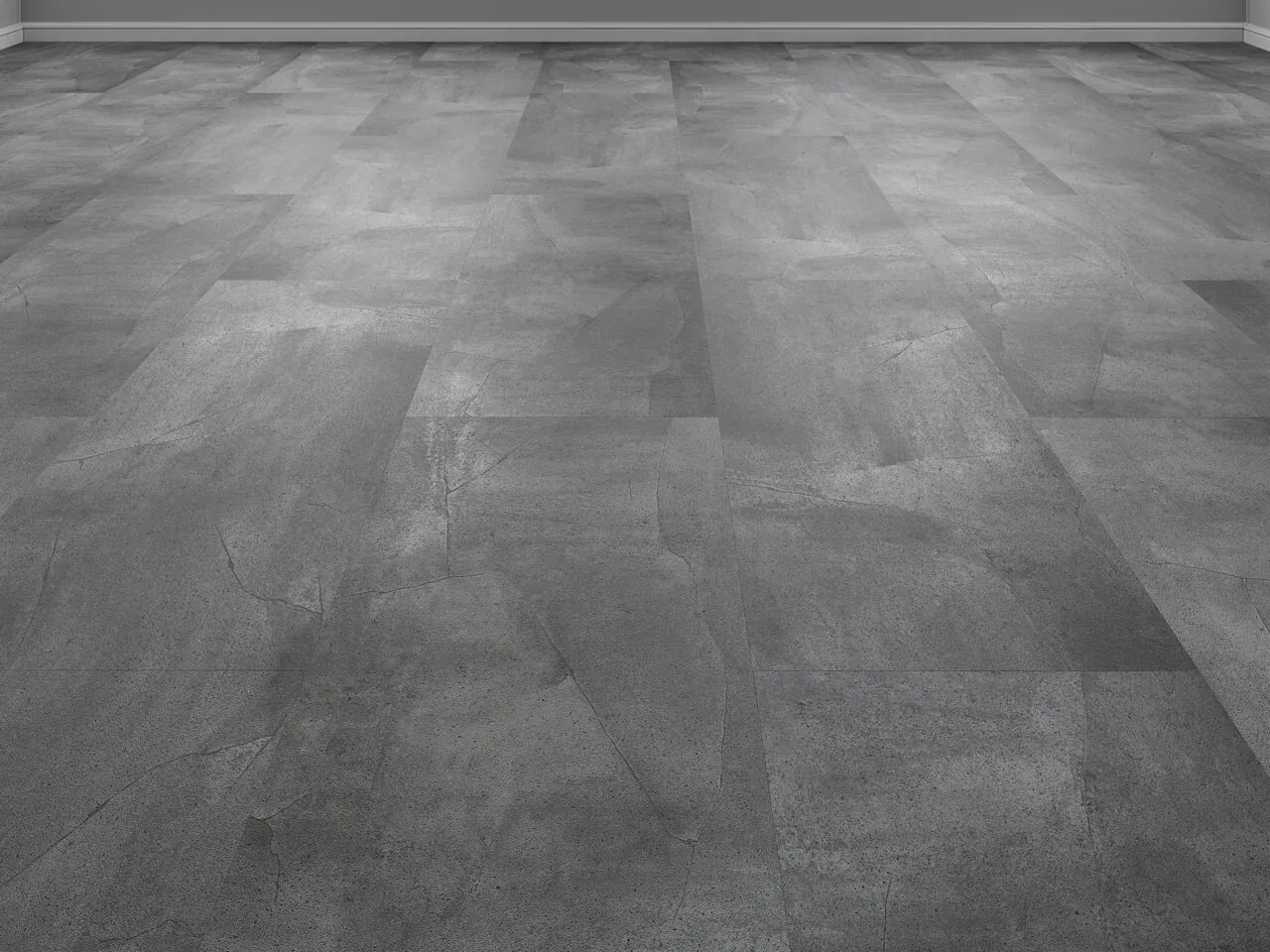 Vinilam Ceramo XXL Stone Glue Серый бетон: визуализация