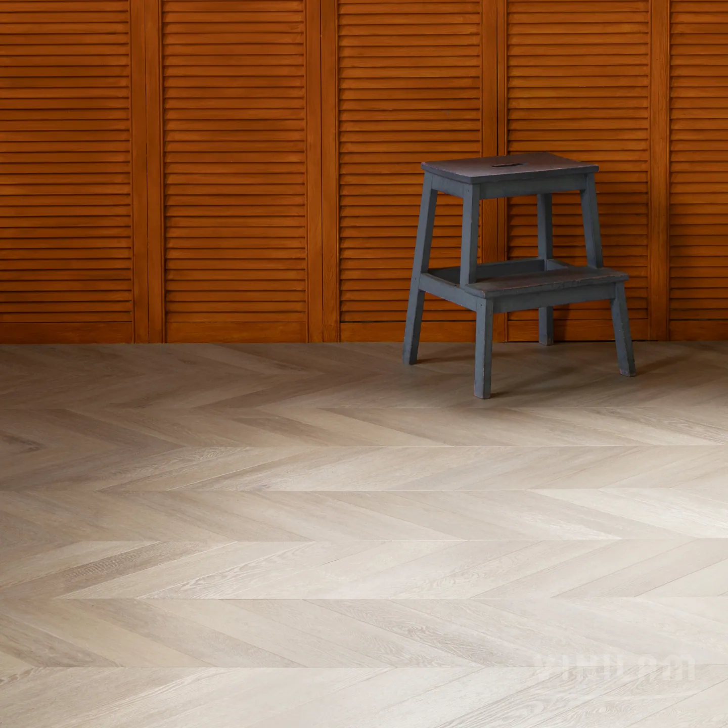 Vinilam Parquet Chevron Glue Шеврон Сезар: в интерьере