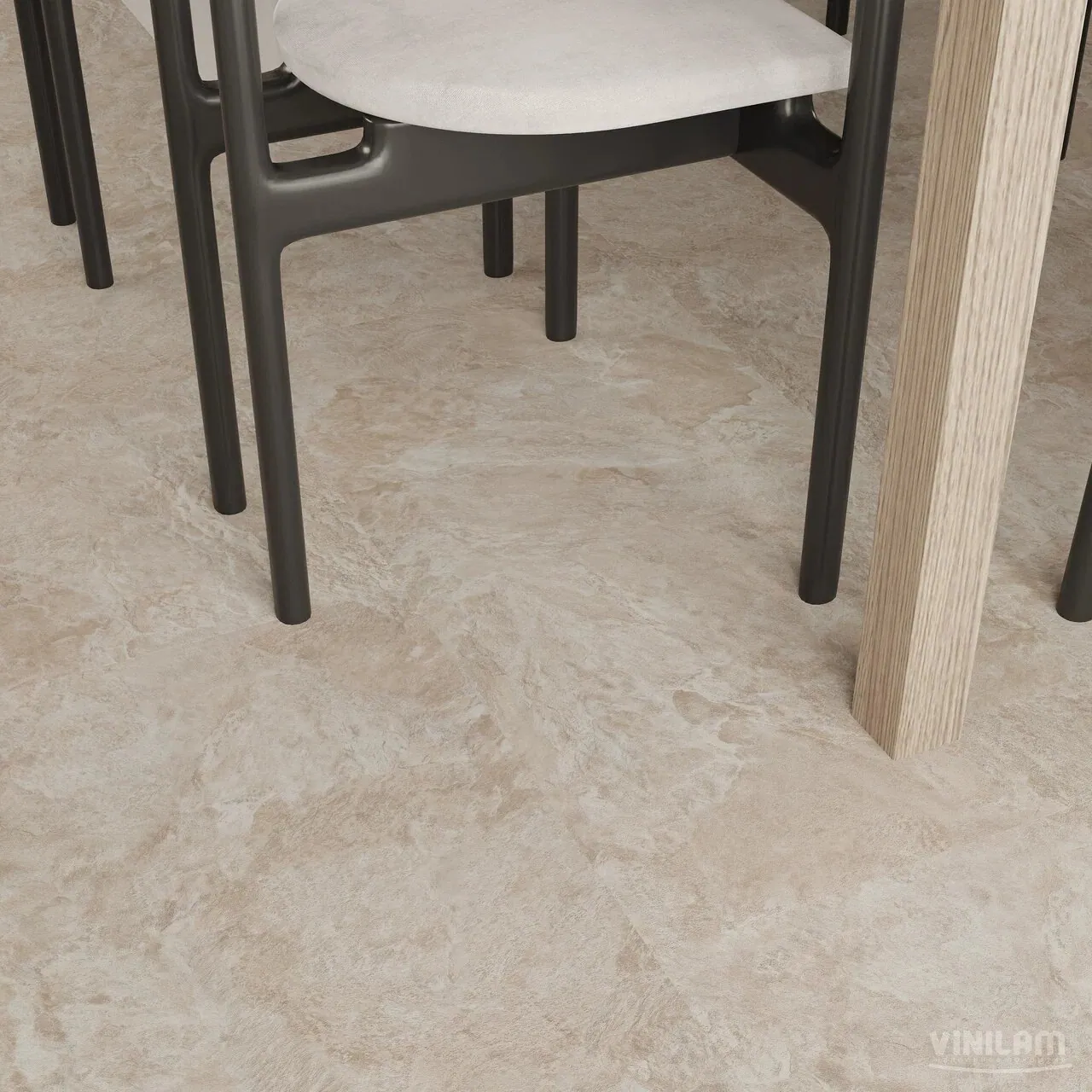 Vinilam Ceramo XXL Stone Glue Аравийский камень: в интерьере