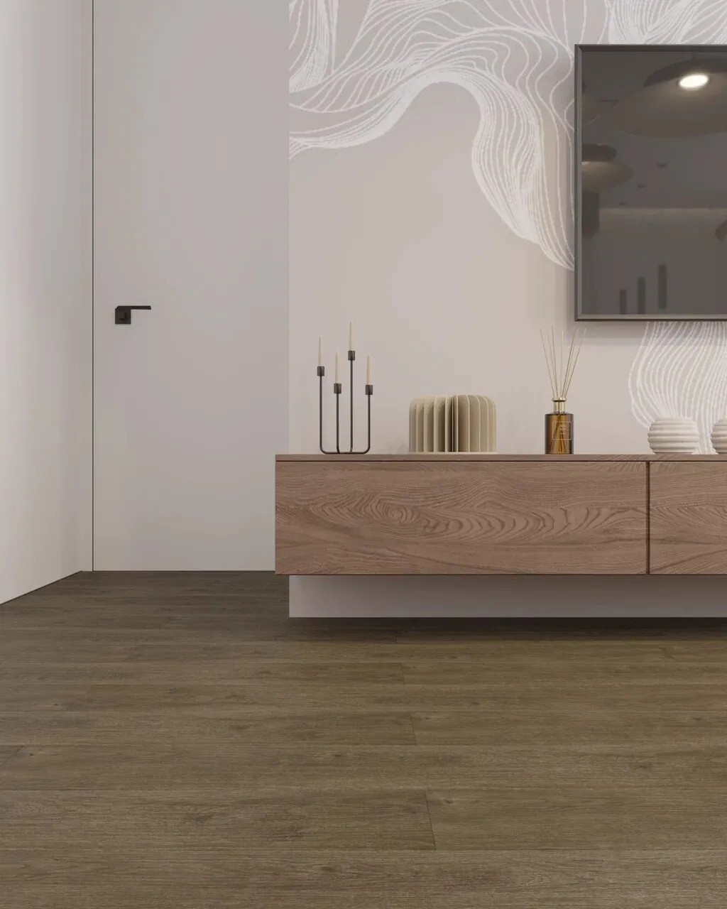 Vinilam Vinilam Click Дуб Мерс: в интерьере