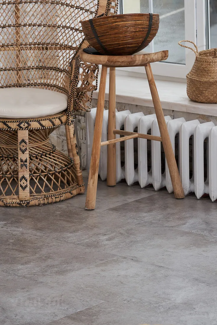 Vinilam Ceramo XXL Stone Click Сланцевый камень: в интерьере