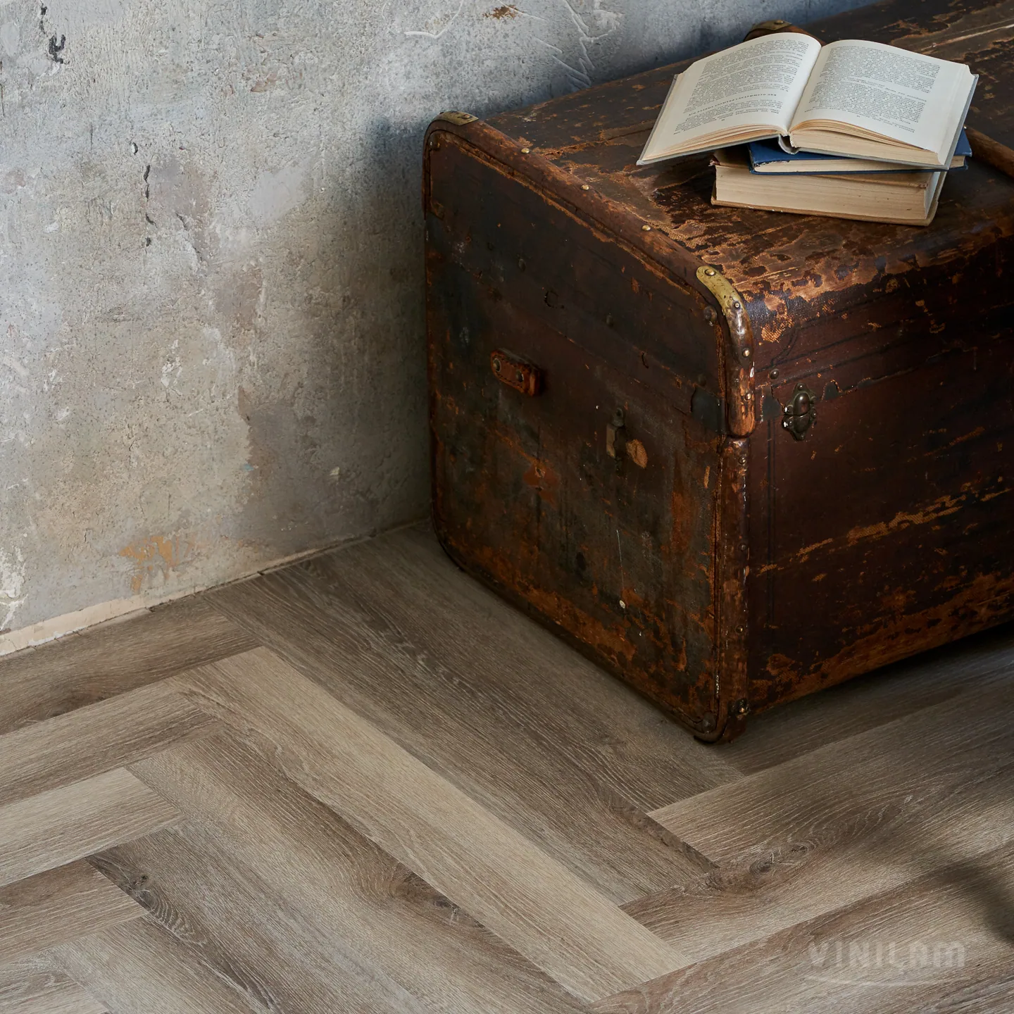 Vinilam Parquet Herringbone Click Паркет Эрмитаж: в интерьере