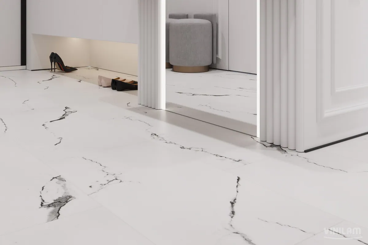 Vinilam Allure Stone Glue Марокканский Мрамор: в интерьере