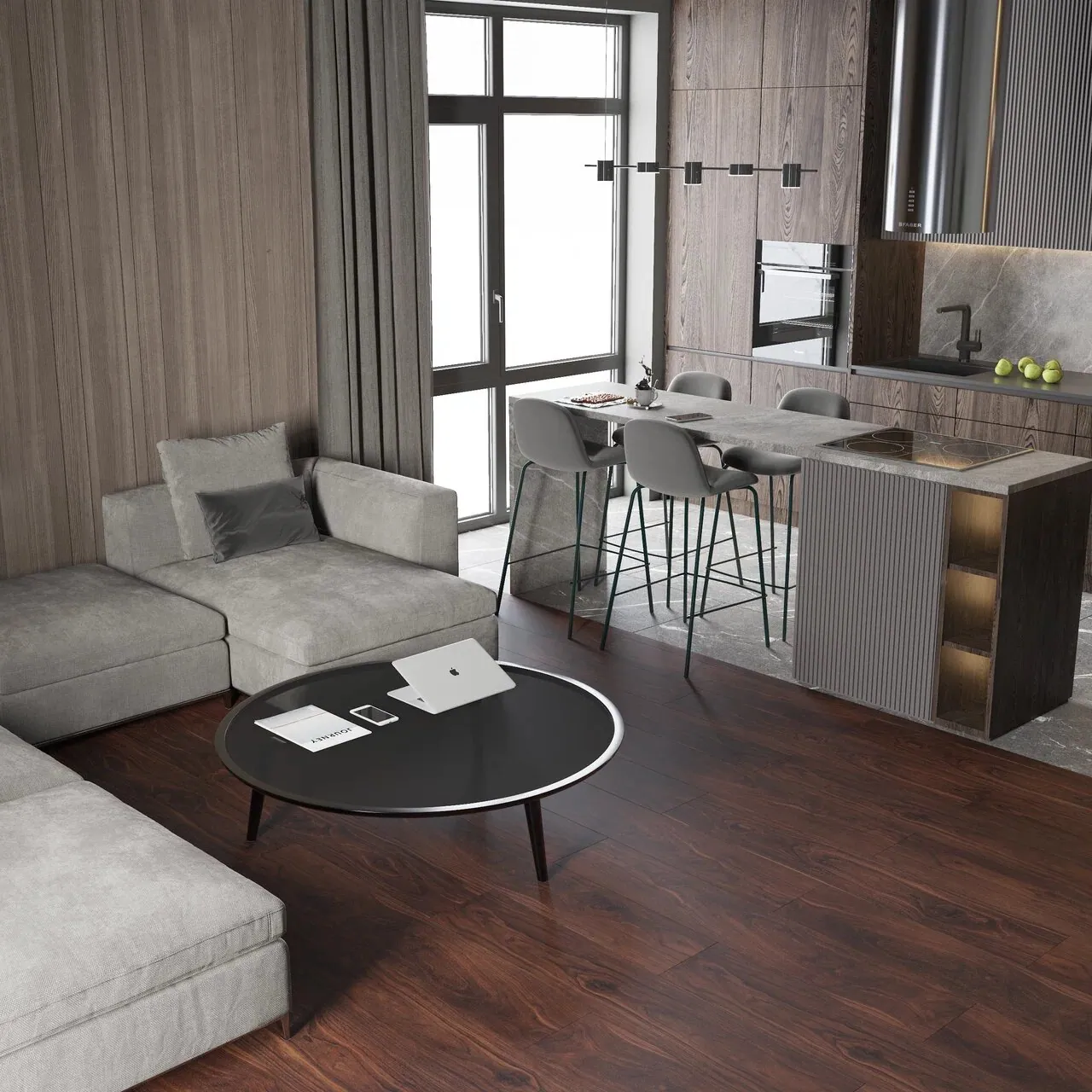 Vinilam VinilPol LVT Орех Американский: в интерьере