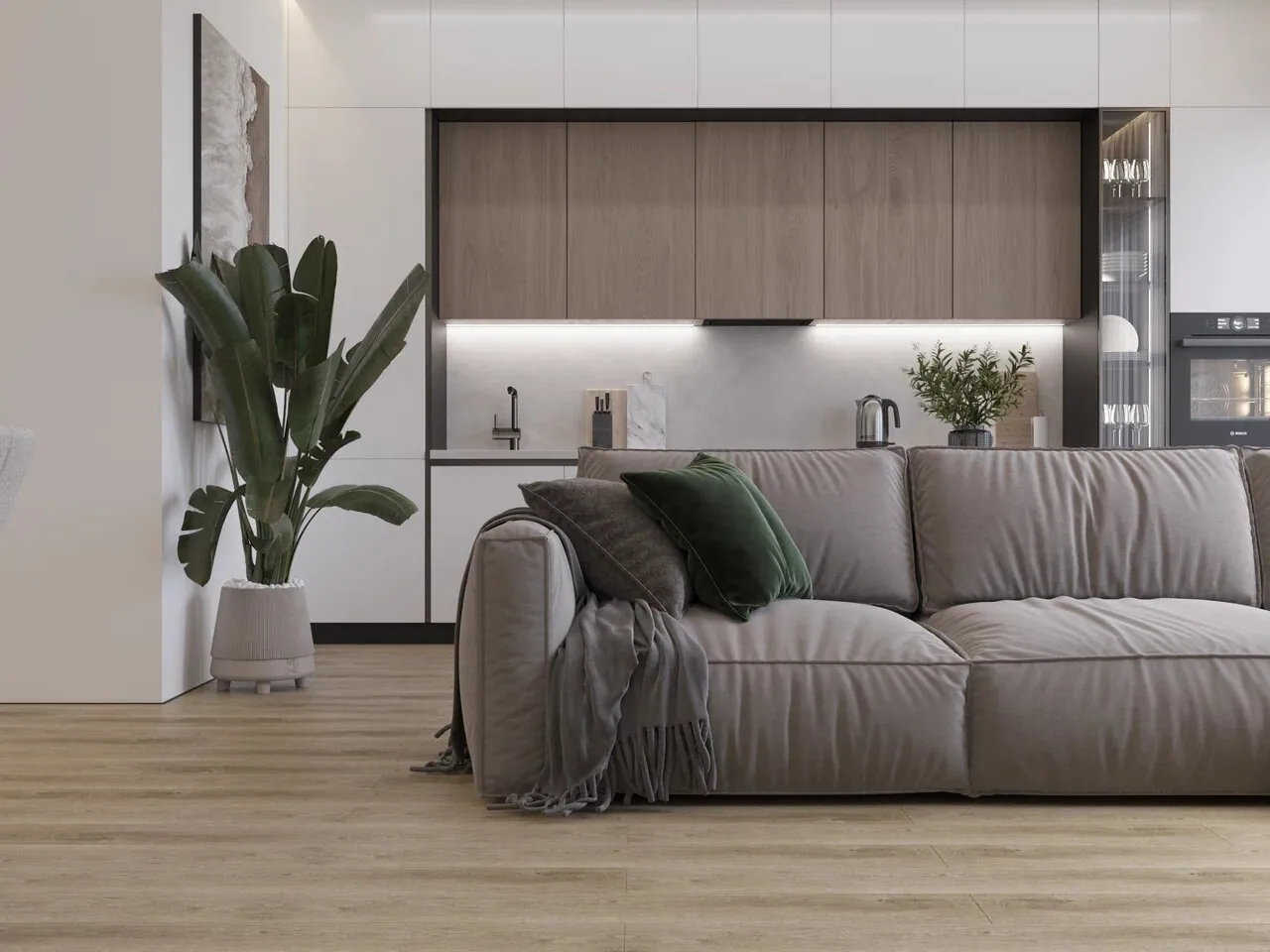 Vinilam Vinilam Click Дуб Кассель: в интерьере
