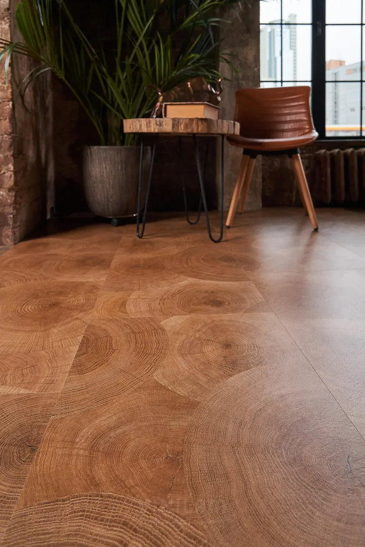 Vinilam Ceramo XXL Stone Glue Дуб натуральный: в интерьере