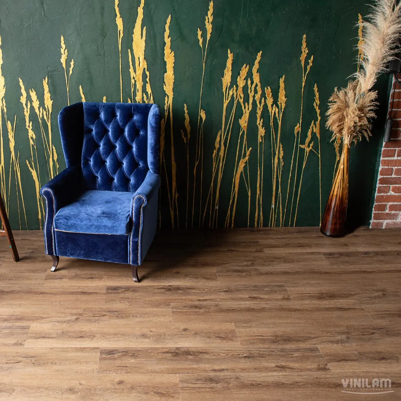 Vinilam Cork Premium WPC Дуб Кордова: в интерьере