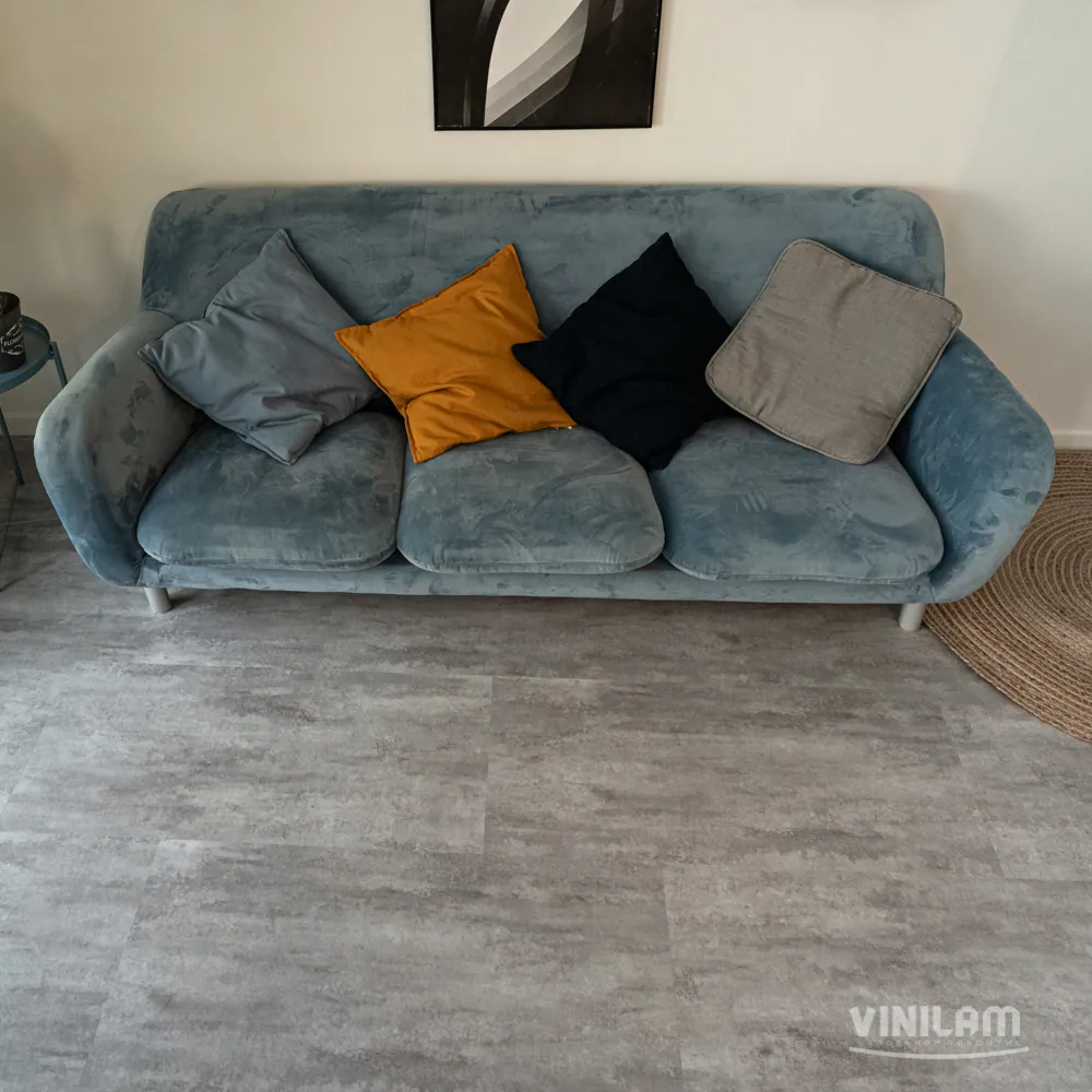 Vinilam Ceramo XXL Stone Glue Цемент светлый: в интерьере