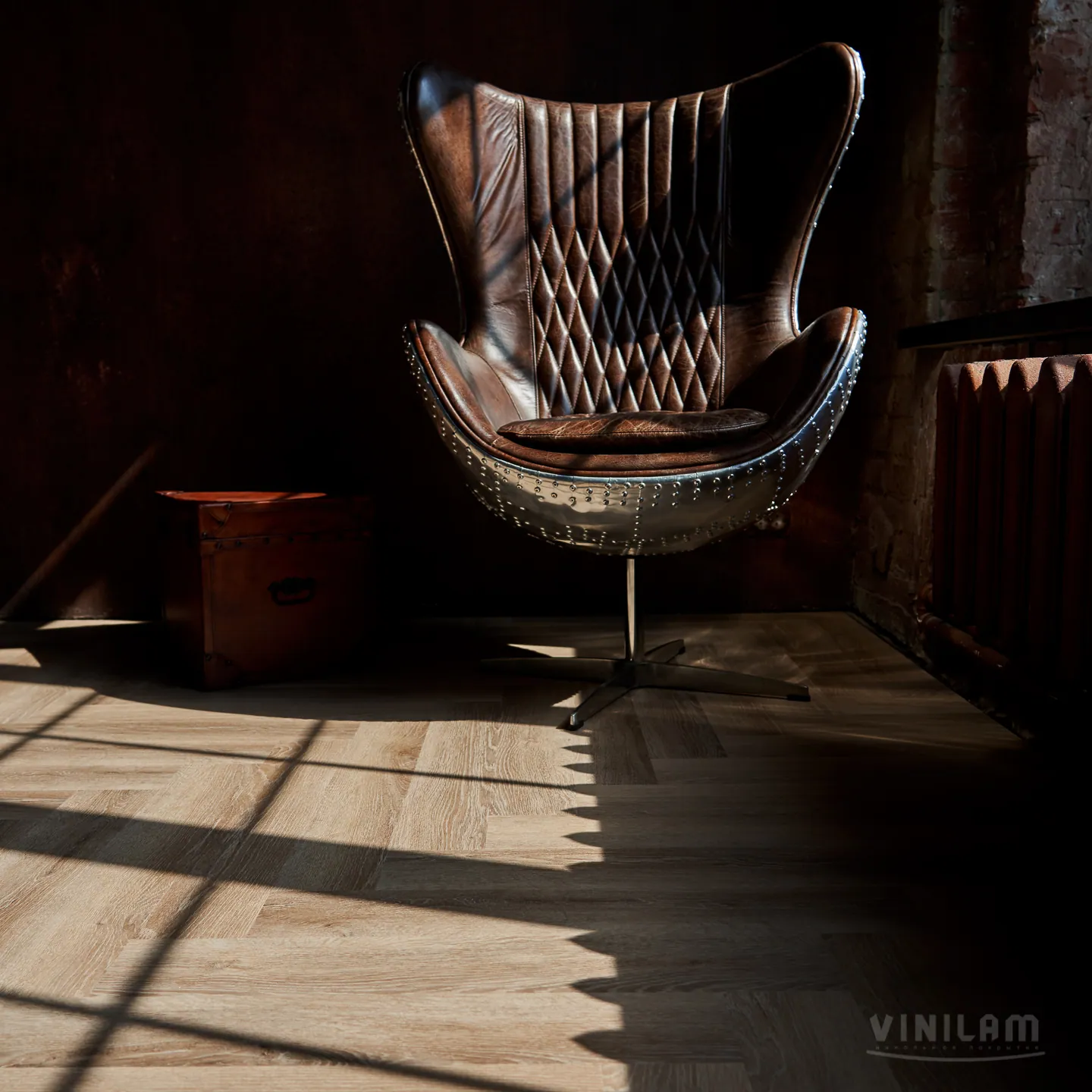 Vinilam Parquet Herringbone Click Паркет Классический: в интерьере