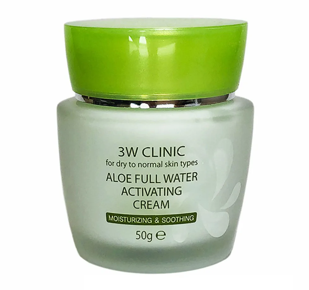 3W CLINIC АЛОЭ/Крем для лица Aloe Full Water Activating