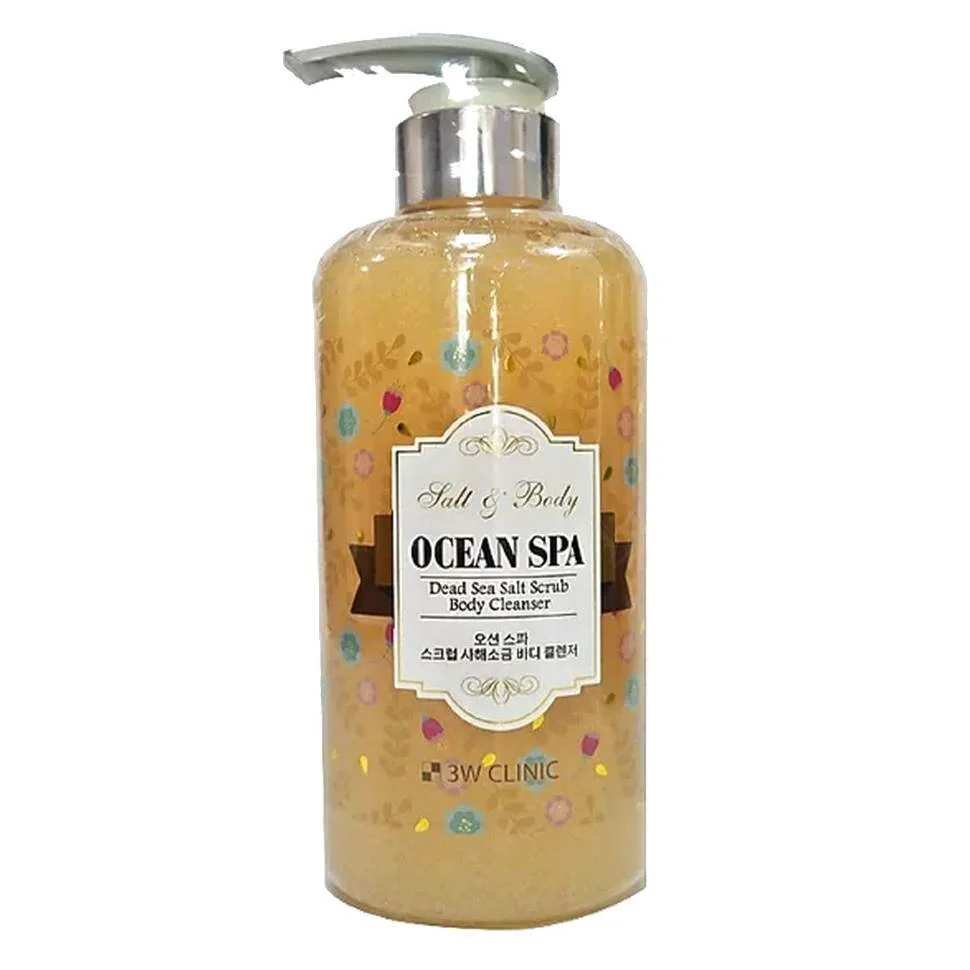 3W CLINIC Гель для душа с солью мертвого моря OCEAN SPA DEAD SEA SALT SCRUB BODY CLEANSER