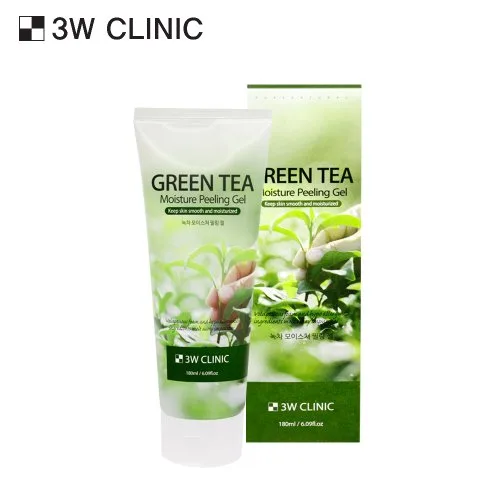 3W CLINIC Гель-пилинг ЗЕЛЕНЫЙ ЧАЙ Green tea Moisture Peeling Gel