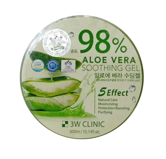 3W CLINIC Гель универсальный АЛОЭ Aloe Vera Soothing Gel 98%