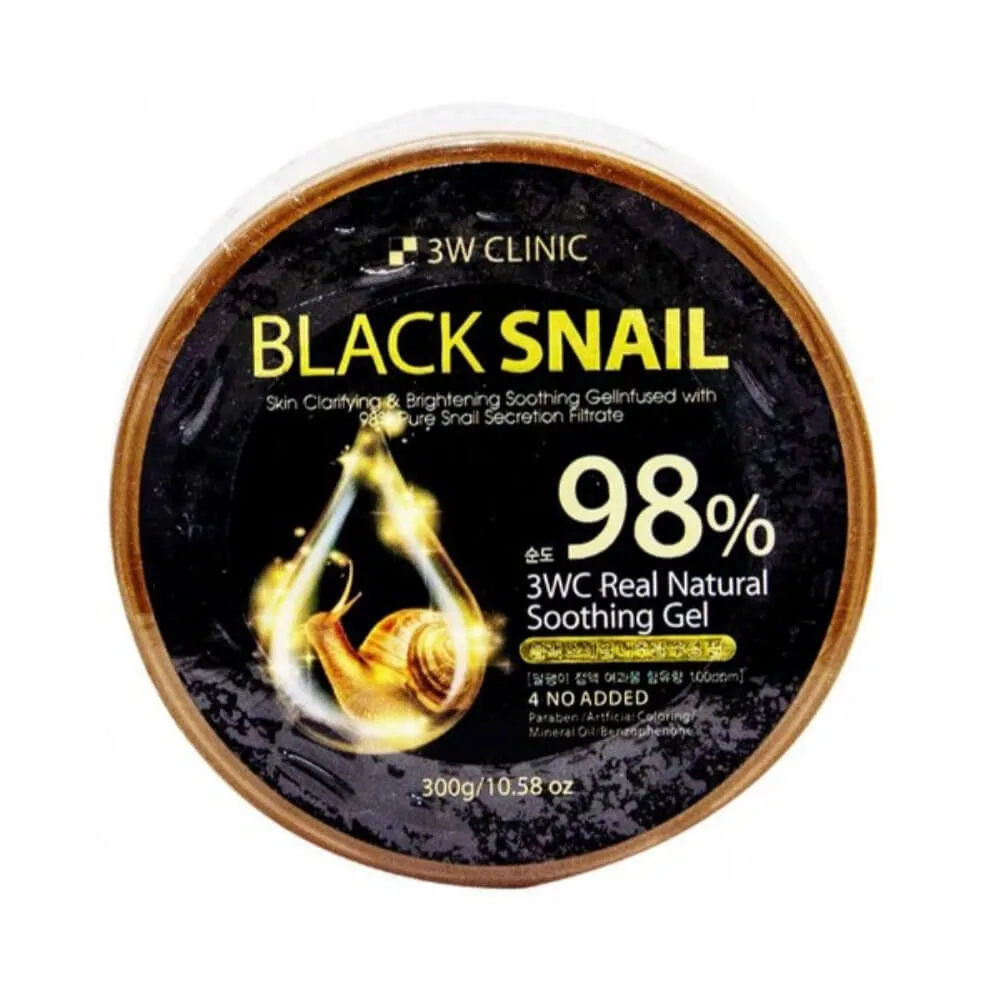 3W CLINIC Гель универсальный ЧЕРНАЯ УЛИТКА Black Snail Natural Soothing Gel