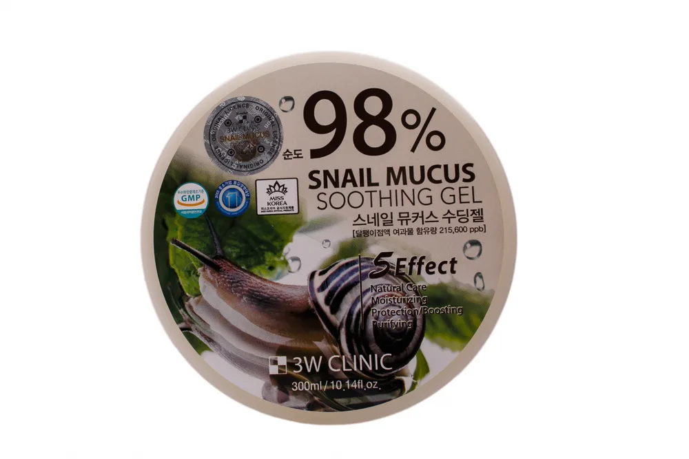 3W CLINIC Гель универсальный УЛИТОЧНЫЙ МУЦИН Snail Soothing Gel 98%
