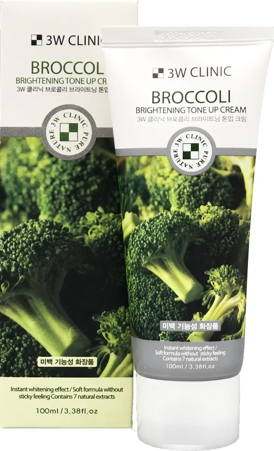 3W CLINIC Крем для лица БРОККОЛИ/ОСВЕТЛЕНИЕ Broccoli Tone UP