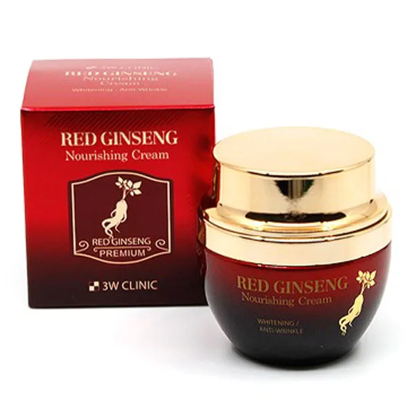 3W CLINIC Крем для лица КРАСНЫЙ ЖЕНЬШЕНЬ RED GINSENG NOURISHING CREAM