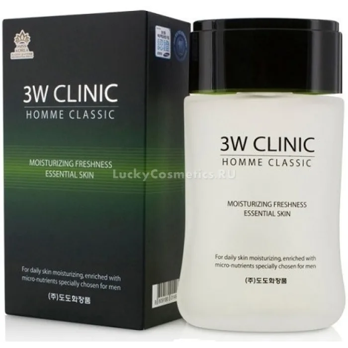 3W CLINIC Лосьон для лица МУЖСКОЙ/УВЛАЖНЕНИЕ И СВЕЖЕСТЬ HOMME Classic Moisturizing Freshness Essential Lotion