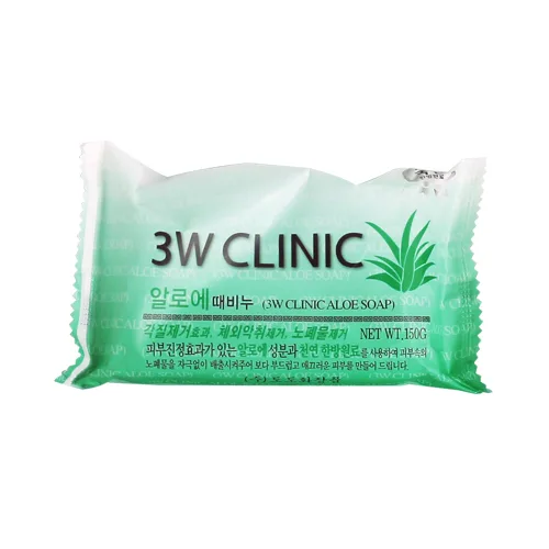 3W CLINIC Мыло кусковое АЛОЭ Aloe Soap