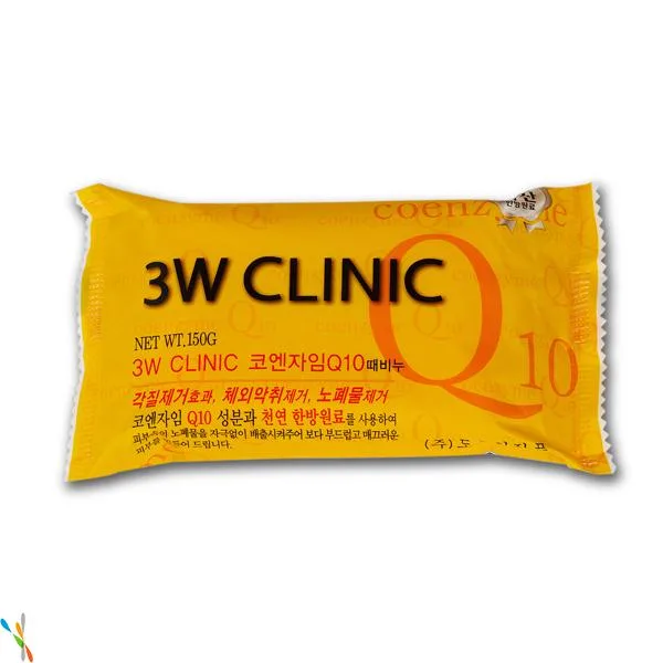 3W CLINIC Мыло кусковое КОЭНЗИМ/АНТИВОЗРАСТНОЕ Q10 Dirt Soap