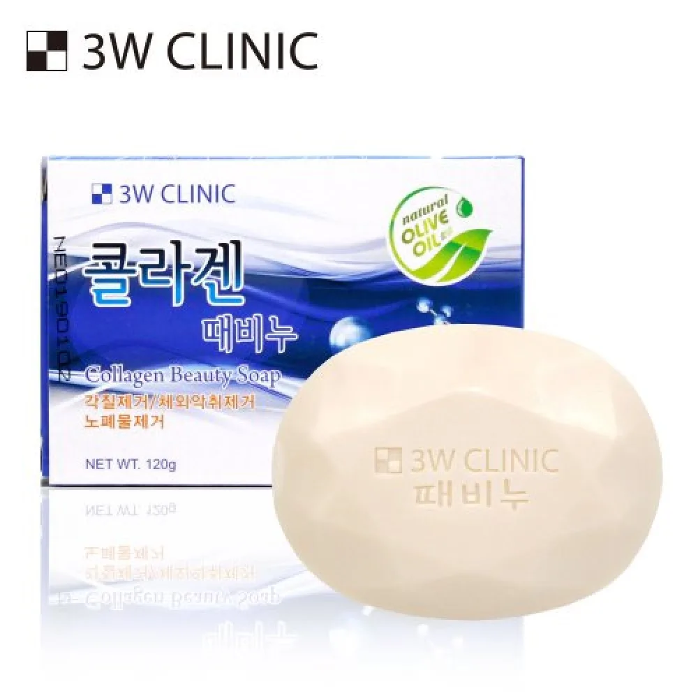 3W CLINIC Мыло кусковое КОЛЛАГЕН Collagen beauty Soap