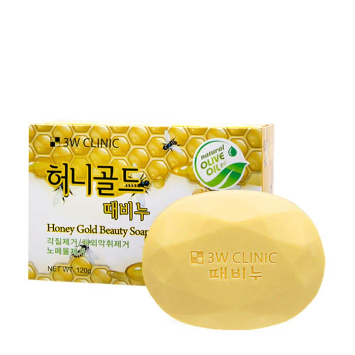 3W CLINIC Мыло кусковое МЕД Honey Gold Beauty Soap