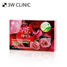 3W CLINIC Мыло кусковое РОЗА Rose Hip Beauty Soap