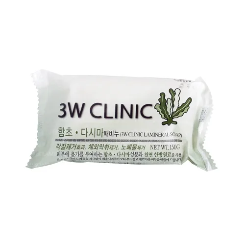 3W CLINIC Мыло кусковое ВОДОРОСЛИ Lamineral Soap