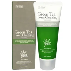 3W CLINIC Пенка для умывания ЭКСТРАКТ ЗЕЛЕНОГО ЧАЯ Green Tea Foam Cleansing