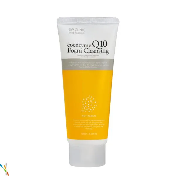 3W CLINIC Пенка для умывания КОЭНЗИМ Q10 Coenzyme Q10 Foam Cleansing
