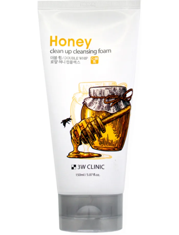 3W CLINIC Пенка для умывания МЕД HONEY CLEAN UP CLEANSING FOAM