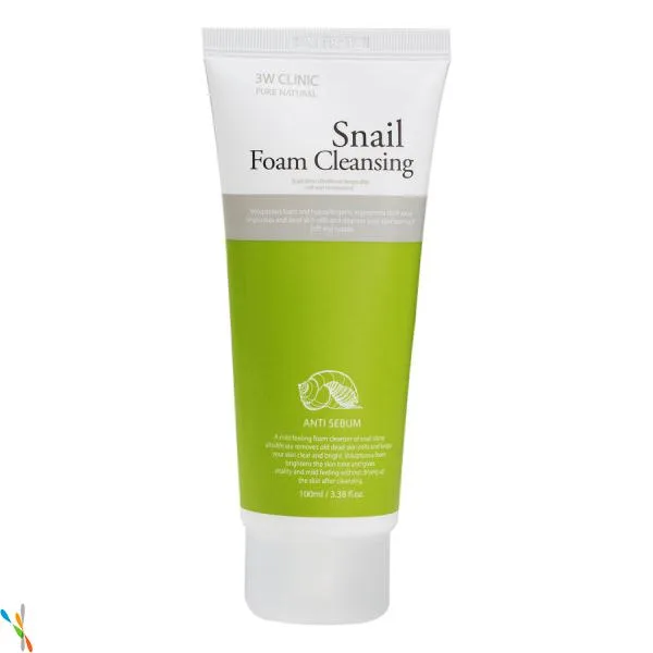 3W CLINIC Пенка для умывания УЛИТОЧНЫЙ МУЦИН Snail Foam Cleansing