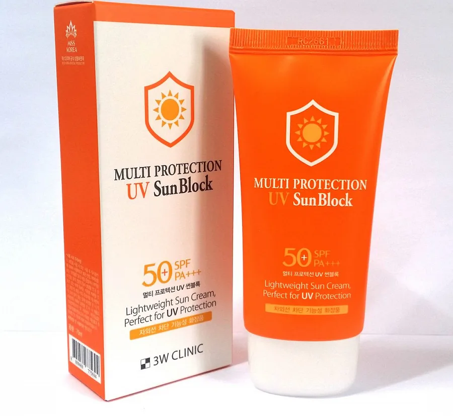 3W CLINIC Солнцезащитный крем Multi Protection UV Sun Block SPF50+++