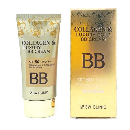 3W CLINIC Тональный крем BB КОЛЛАГЕН/ЗОЛОТО Collagen&Luxury Gold