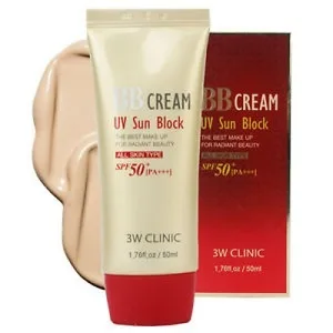 3W CLINIC Тональный крем СОЛНЦЕЗАЩИТНЫЙ BB Cream UV Sun Block
